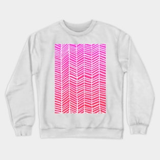 Herringbone Pink Crewneck Sweatshirt